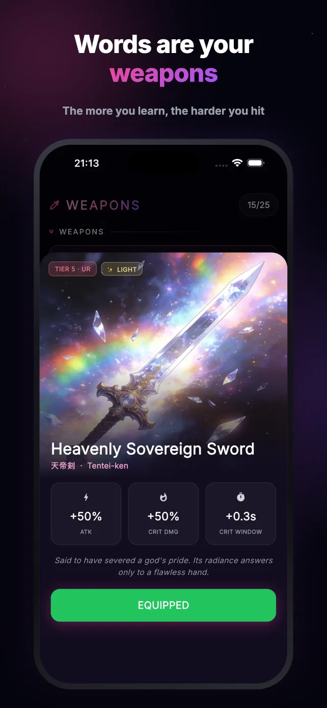 Forge your build with weapons and elements